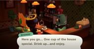 Digby makes an appearance in the Roost alongside Isabelle, which is absolutely adorable (Image via Crossing channel)
